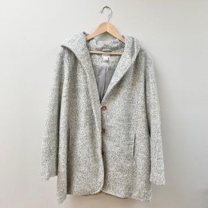 Motherhood Maternity Hooded Wool Blend Coat sz L